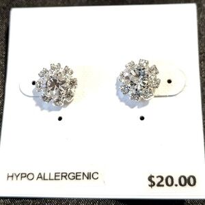 Hypoallergenic Crystal Rhinestone Post Earrings